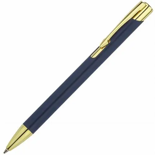 Złoty długopis automatyczny z niebieskim wkładem Blue collection
