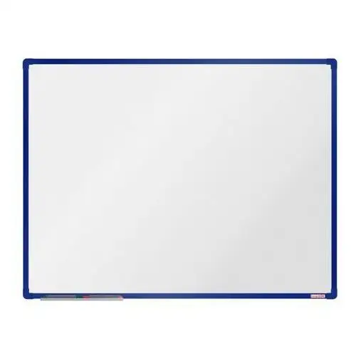 Biała magnetyczna tablica do pisania 1200 x 900 mm, niebieska rama Boardok