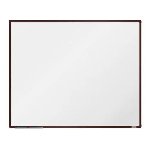 Boardok Biała magnetyczna tablica do pisania 1500 x 1200 mm, brązowa rama