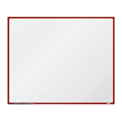 Boardok Biała magnetyczna tablica do pisania 1500 x 1200 mm, czerwona rama