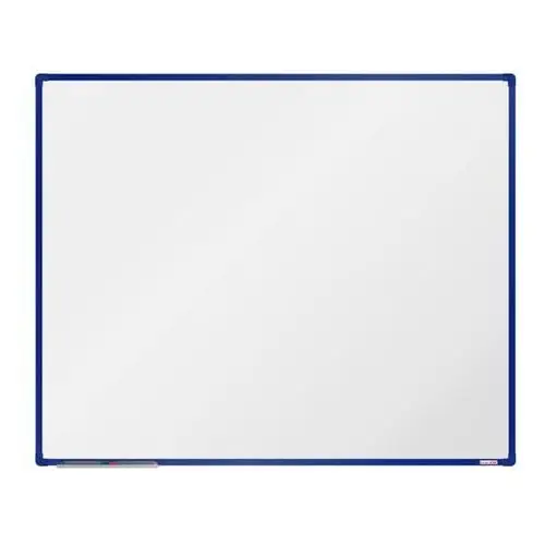 Biała magnetyczna tablica do pisania 1500 x 1200 mm, niebieska rama Boardok