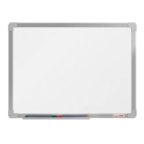 Boardok Biała magnetyczna tablica do pisania 600 x 450 mm, anodowana rama