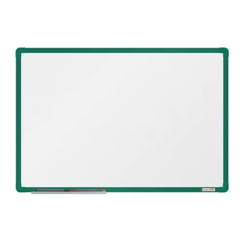 Biała magnetyczna tablica do pisania 600 x 900 mm, zielona rama Boardok
