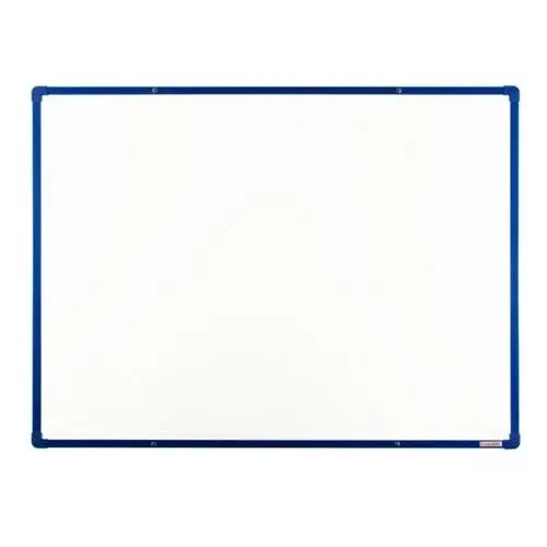 Boardok Biała tablica do pisania magnetyczna z powierzchnią ceramiczną , 1200 x 900 mm, niebieska ramka