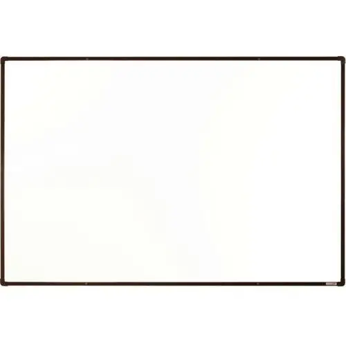 Boardok Biała tablica do pisania magnetyczna z powierzchnią ceramiczną , 1800 x 1200 mm, brązowa ramka