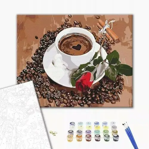 Brushme Malowanie po numerach 40x50 cm kawa z odrobiną romansu