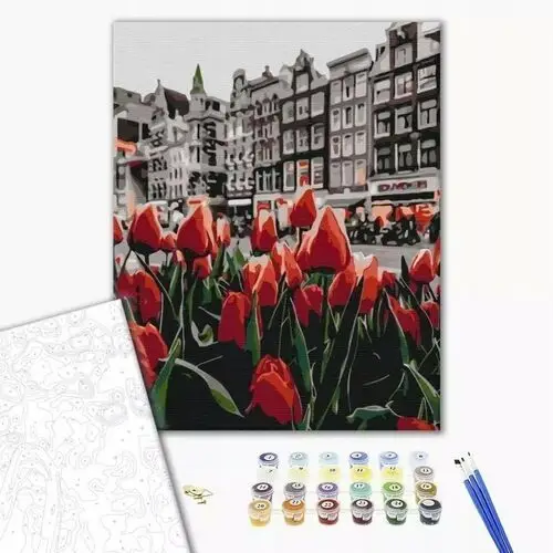 Malowanie po numerach BRUSHME 40x50 cm tulipany amsterdamu