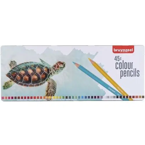 Bruynzeel Kredki ołówkowe w metalowym pudełku, 45 kolorów
