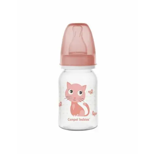 Canpol babies butelka 120 ml cute animals, kolor: różowy