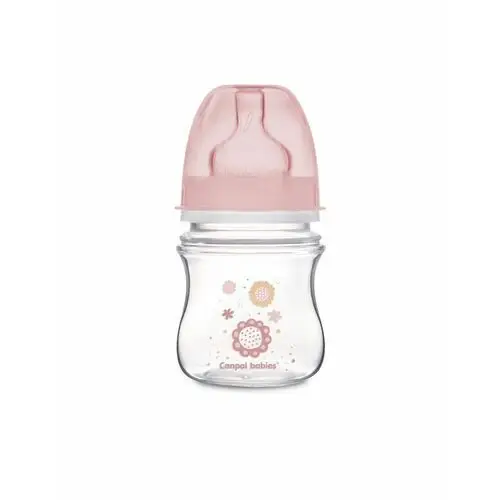 Canpol babies butelka szerokootworowa easystart 120ml newborn baby, kolor: różowy