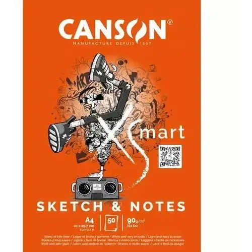 Canson Blok rysunkowy a4 50k 90g xsmart sketch&notes