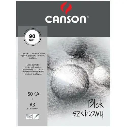 Blok Szkicowy A3 50K. 90G. 6666-139 Student, Canson