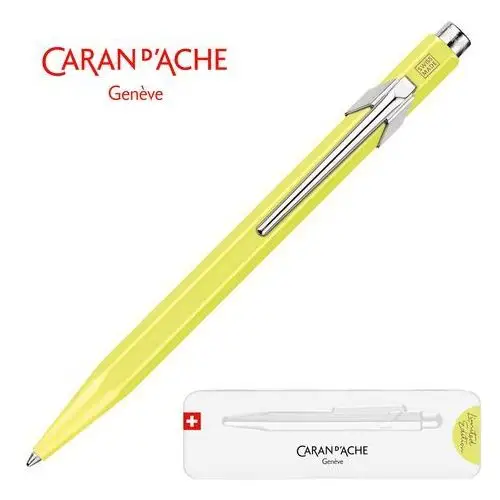 Długopis Caran d'Ache 849 Neon Yellow, kolekcja limitowana, kolor żółty