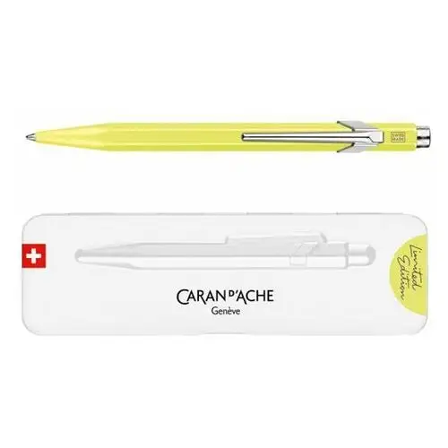 Caran d'ache , długopis 849 w pudełku, neonowy żółty