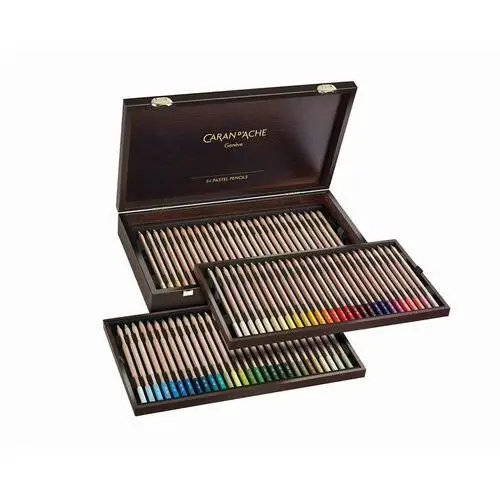 Drewniana kaseta Caran d'Ache Pastel Pencils 84 Kolory