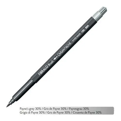 Flamaster Caran d'Ache Fibralo Brush, 504 Szary Payne'a