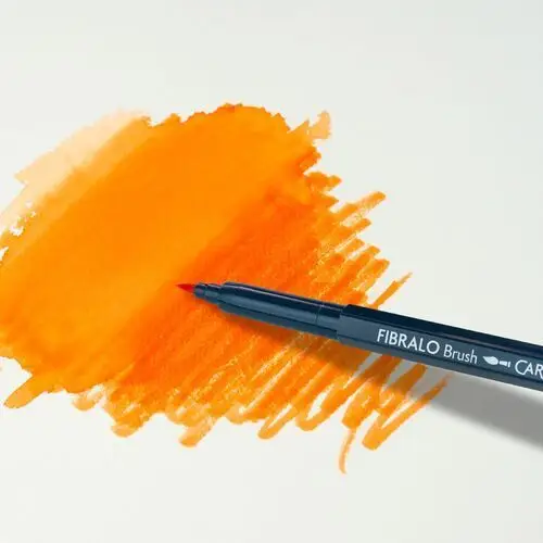 Caran d'ache Flamastry fibralo brush, 10 kolorów w plastikowym etui