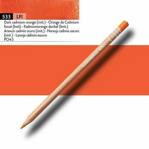 Caran d'ache Kredka caran d`ache nr.533 dark cadmium orange luminance 6901