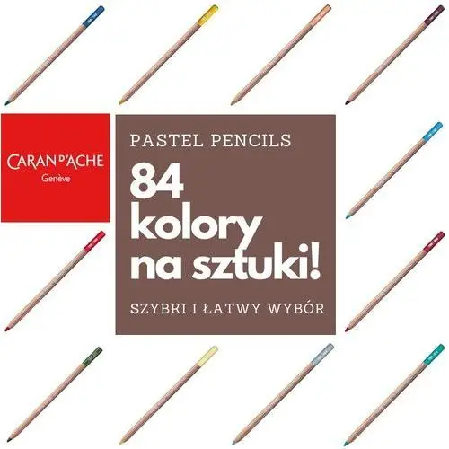 Kredki na sztuki - pastele w kredce pastel pencils , 84 kolory Caran d'ache