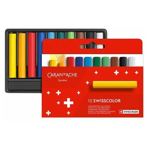 Kredki swisscolor, woskowe, 10 lolorów Caran d'ache