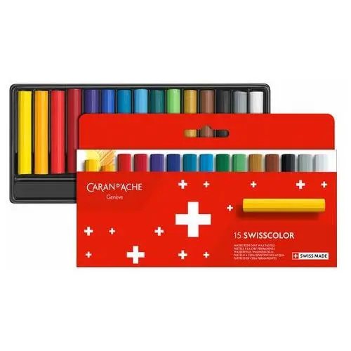 Kredki Swisscolor woskowe, 15 sztuk