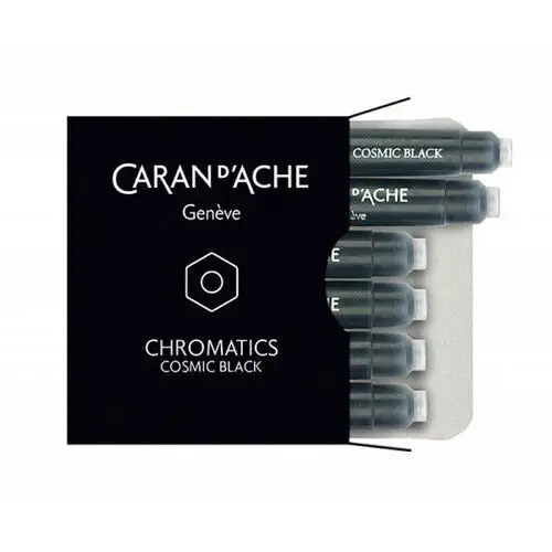 Naboje caran d'ache chromatics cosmic black, 6szt., czarne