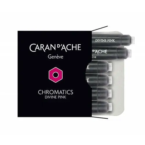 Caran D'ache, Naboje Chromatics Divine Pink, Różowy, 6 szt