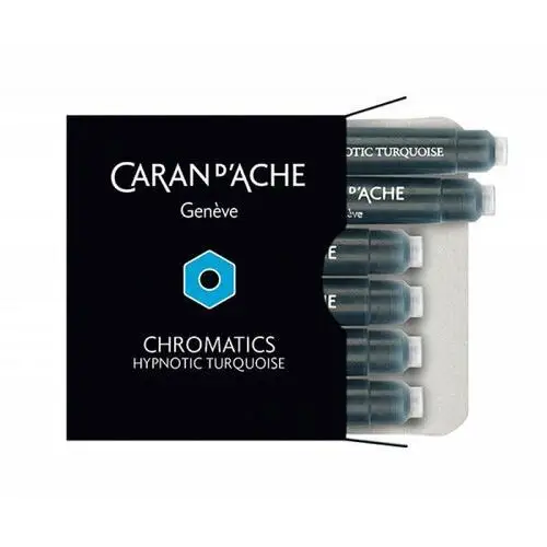 Caran d'ache Naboje chromatics hypnotic turquoise, 6szt., turkusowe