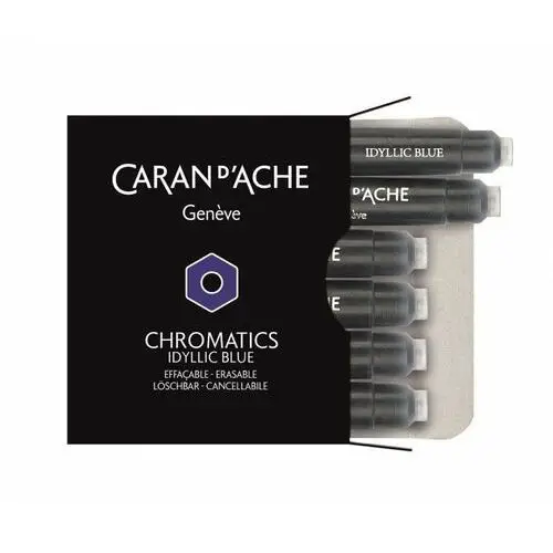 Caran d'ache Naboje chromatics idyllic blue, 6szt., niebieskie