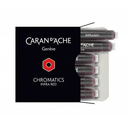 Caran d'ache Naboje chromatics infra red, 6szt., czerwone