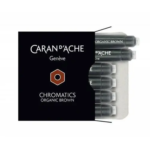 Caran d'ache Naboje chromatics organic brown, 6szt., brązowe