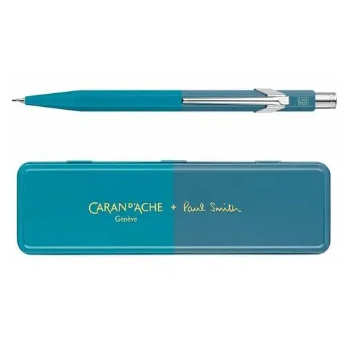 Caran d'ache Ołówek mechaniczny 844 0,5mm, paul smith ed4 w pudełku cyan/steel