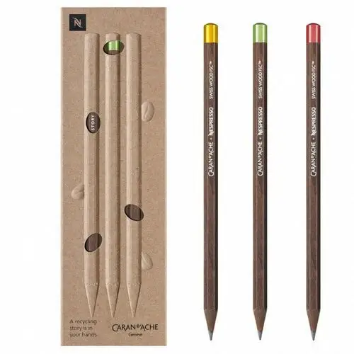 Caran d'ache Ołówki nespresso swiss wood 3szt