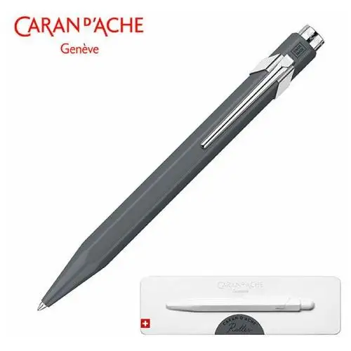 Pióro kulkowe caran d'ache 849, w pudełku, szare