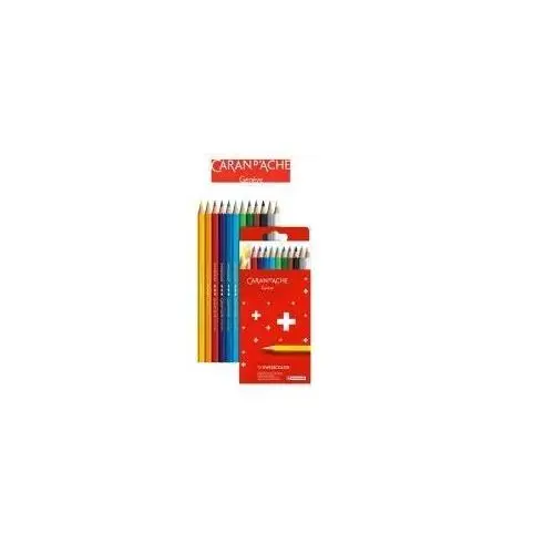 Kredki ołówkowe swisscolor w kartonowym pudełku 12 kolorów Carandache