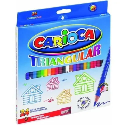 Carioca Kredki ołówkowe, jumbo super soft, 24 kolory