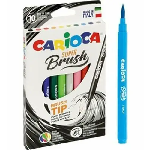 Pisaki, Carioca Brush Tip, 10 kolorów