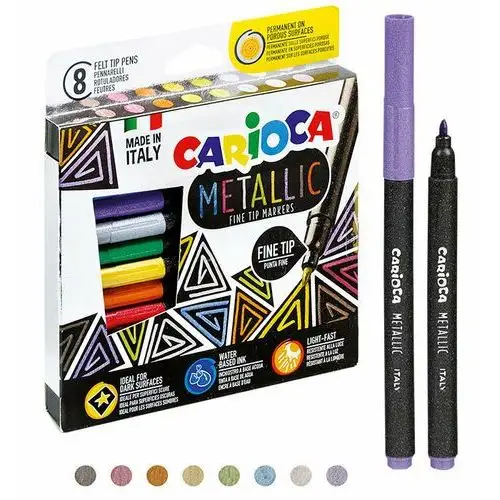 Pisaki metaliczne, 8 kolorów Carioca
