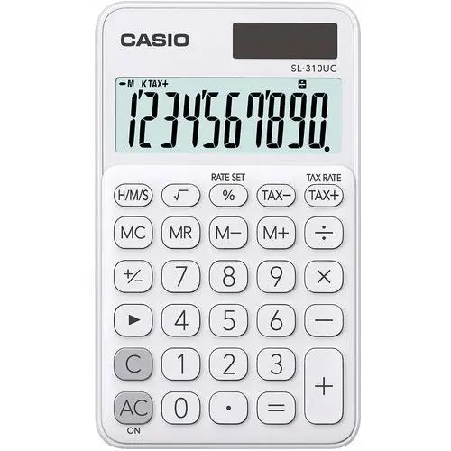 Casio , kalkulator kieszonkowy biały, sl-310uc-we-s