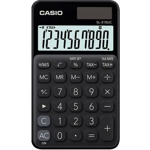 Casio , kalkulator kieszonkowy czarny, sl-310uc-bk-s