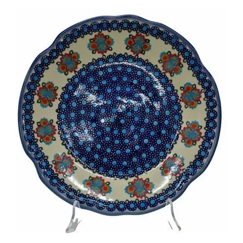 Ceramiczny talerz obiadowy 27,5 cm bolesławiec Ceramika bolesławiec andy
