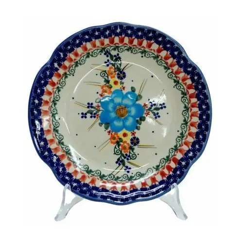 Ceramika bolesławiec andy Ceramiczny talerz deserowy 21,5 cm ceramika bolesławiec