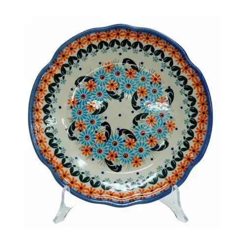 Ceramika bolesławiec andy Ceramiczny talerz deserowy 21,5 cm ceramika bolesławiec