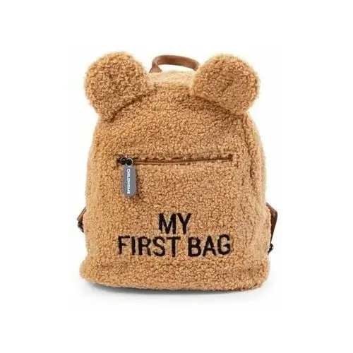 Plecak dla przedszkolaka dla dzieci brązowy Childhome My first bag pluszowy