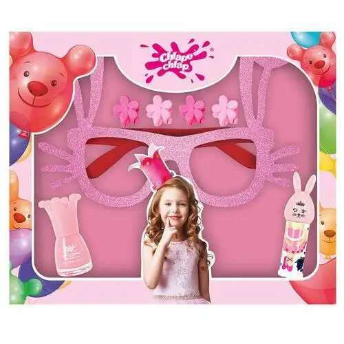 Chlapu chlap Zestaw dziecięcych kosmetyków z okularami królik