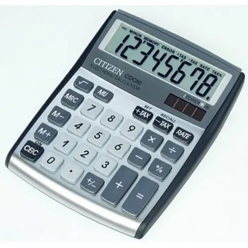 Kalkulator biurowy Citizen CDC-80WB, szary