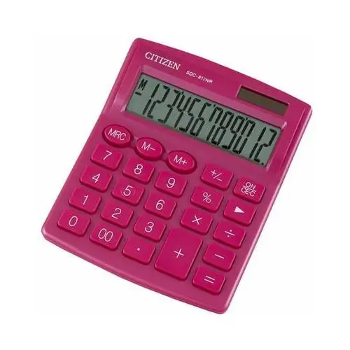 Citizen systems Kalkulator biurowy citizen sdc-812nrpke, różowy