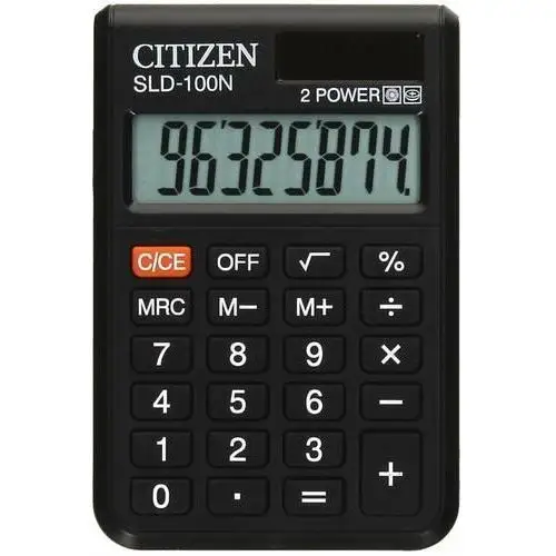 Kalkulator kieszonkowy, Citizen SLD-100NR, czarny