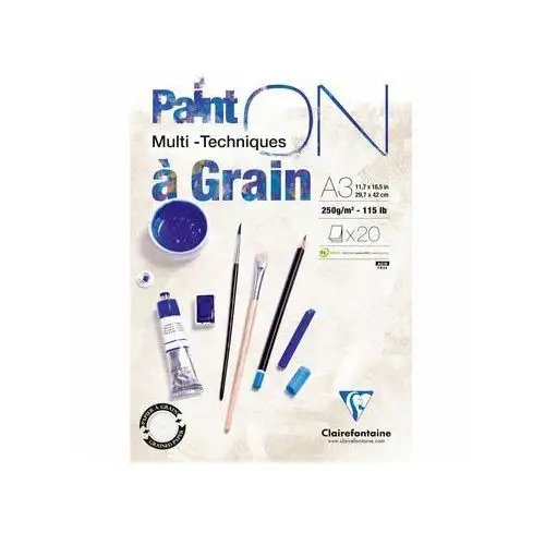 Clairefontaine , szkicownik, a3, paint on a grain, 250g