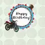 Clear creations Karnet okolicznościowy swarovski, happy birthday, motocykl Sklep